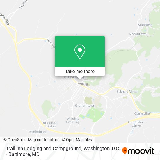 Trail Inn Lodging and Campground map