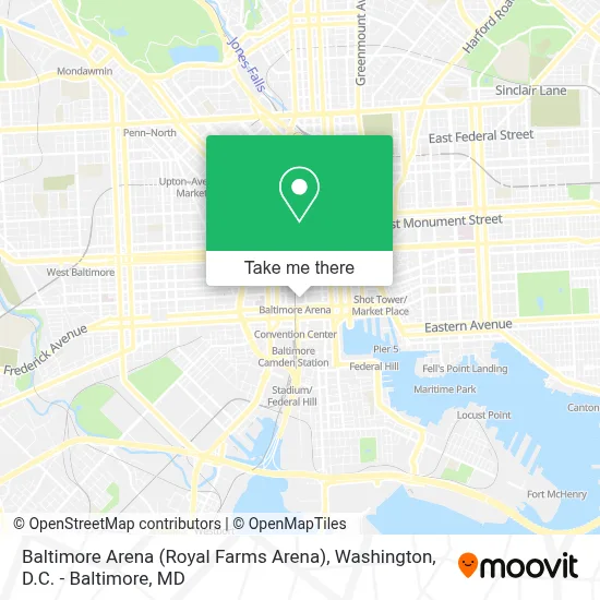 Baltimore Arena (Royal Farms Arena) map