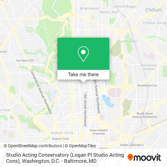 Mapa de Studio Acting Conservatory (Logan Pl Studio Acting Cons)