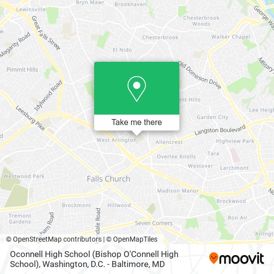 Mapa de Oconnell High School (Bishop O'Connell High School)