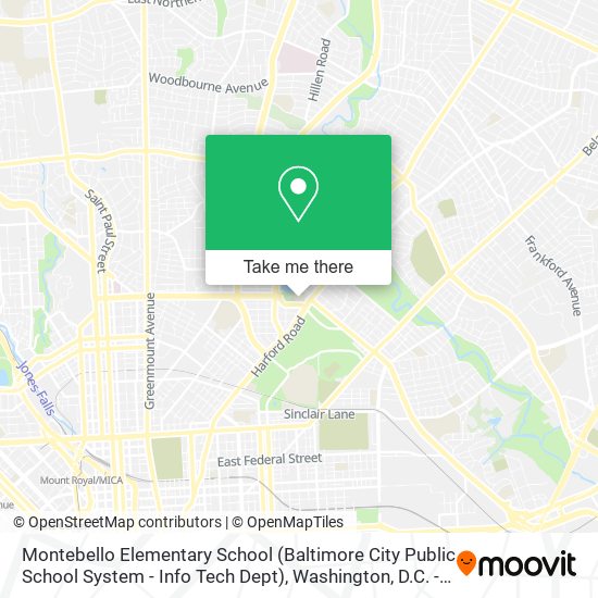 Montebello Elementary School (Baltimore City Public School System - Info Tech Dept) map
