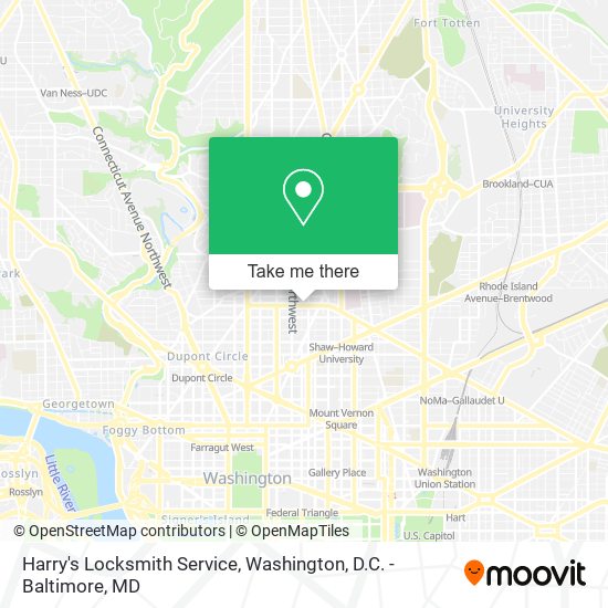 Harry's Locksmith Service map