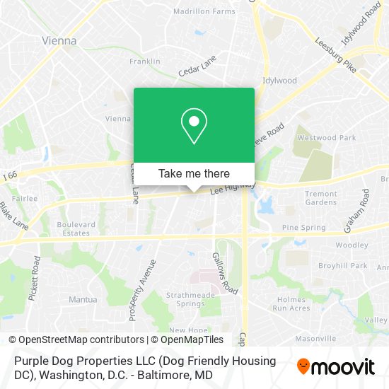 Mapa de Purple Dog Properties LLC (Dog Friendly Housing DC)