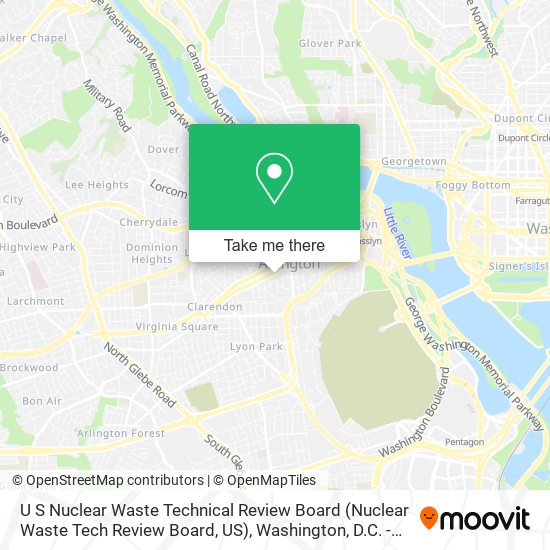 Mapa de U S Nuclear Waste Technical Review Board (Nuclear Waste Tech Review Board, US)