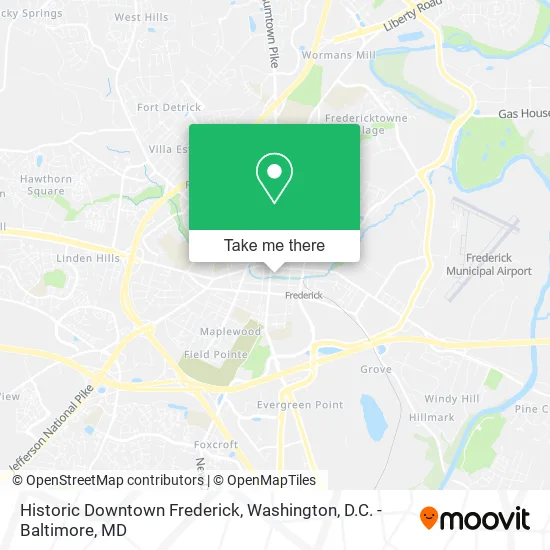 Mapa de Historic Downtown Frederick