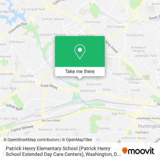 Mapa de Patrick Henry Elementary School (Patrick Henry School Extended Day Care Centers)