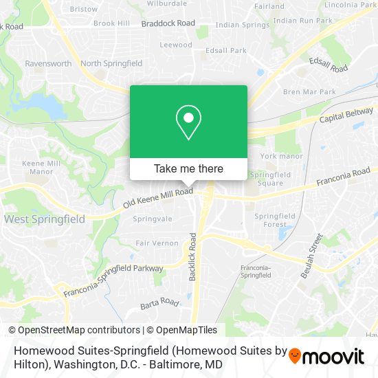 Mapa de Homewood Suites-Springfield (Homewood Suites by Hilton)