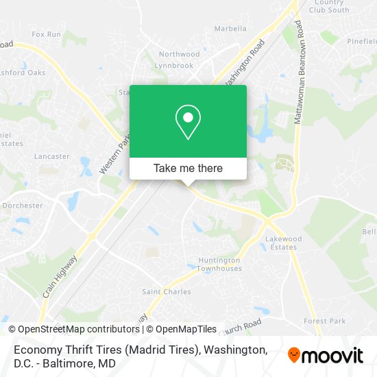 Economy Thrift Tires (Madrid Tires) map