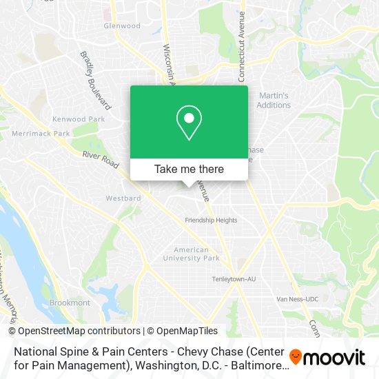 Mapa de National Spine & Pain Centers - Chevy Chase (Center for Pain Management)