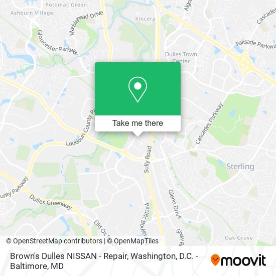 Brown's Dulles NISSAN - Repair map
