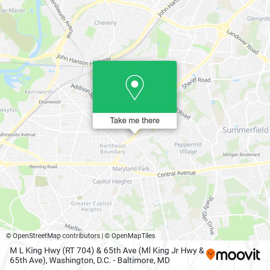 M L King Hwy (RT 704) & 65th Ave (Ml King Jr Hwy & 65th Ave) map