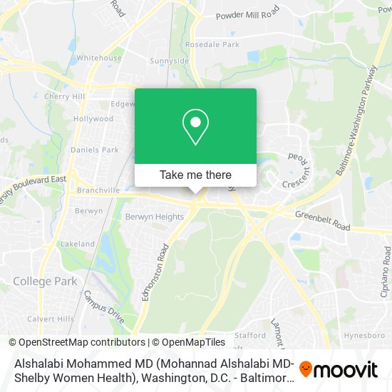 Mapa de Alshalabi Mohammed MD (Mohannad Alshalabi MD-Shelby Women Health)