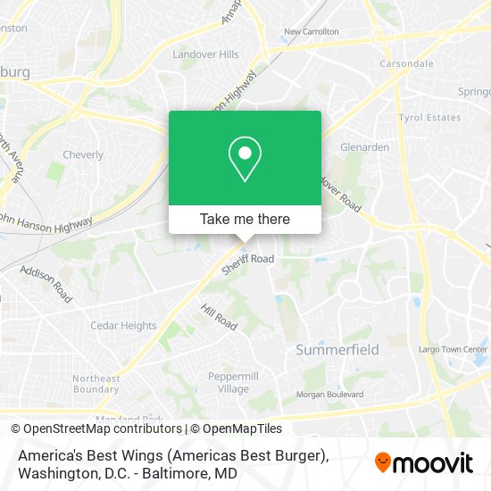 Mapa de America's Best Wings (Americas Best Burger)