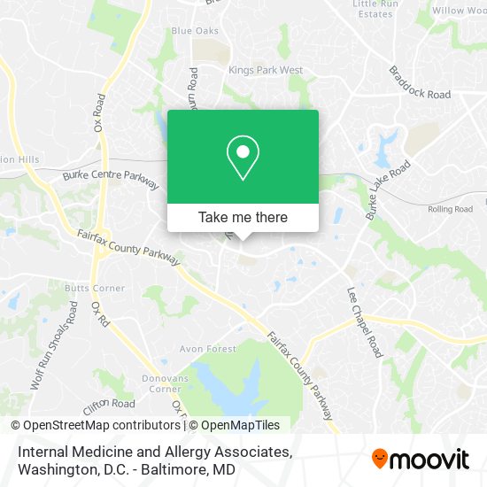 Internal Medicine and Allergy Associates map