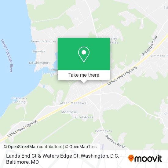 Lands End Ct & Waters Edge Ct map
