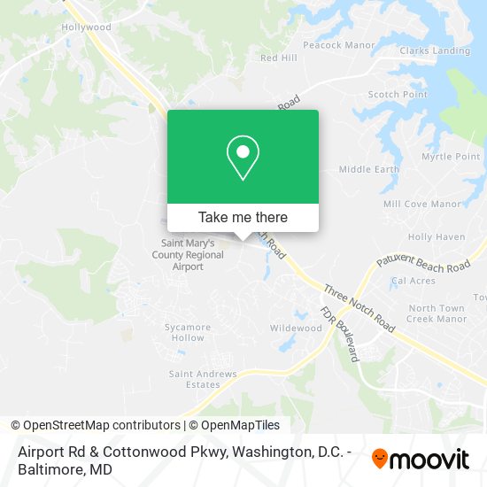 Mapa de Airport Rd & Cottonwood Pkwy