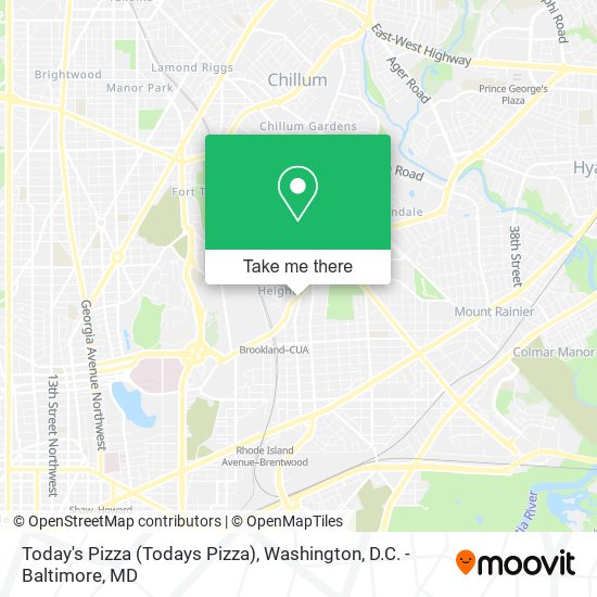 Mapa de Today's Pizza (Todays Pizza)