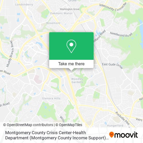 Mapa de Montgomery County Crisis Center-Health Department (Montgomery County Income Support)