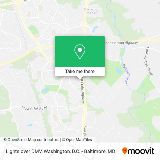 Lights over DMV map