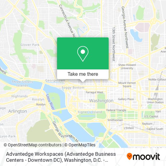 Mapa de Advantedge Workspaces (Advantedge Business Centers - Downtown DC)