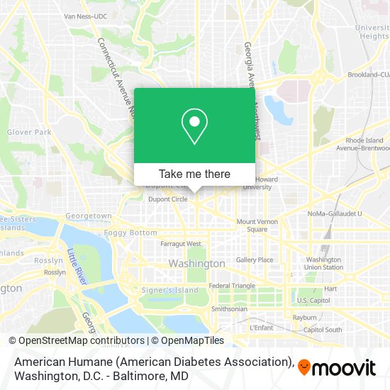 Mapa de American Humane (American Diabetes Association)