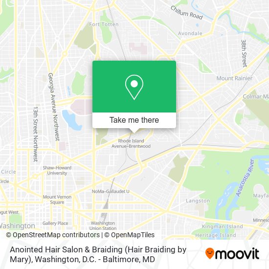 Mapa de Anointed Hair Salon & Braiding (Hair Braiding by Mary)