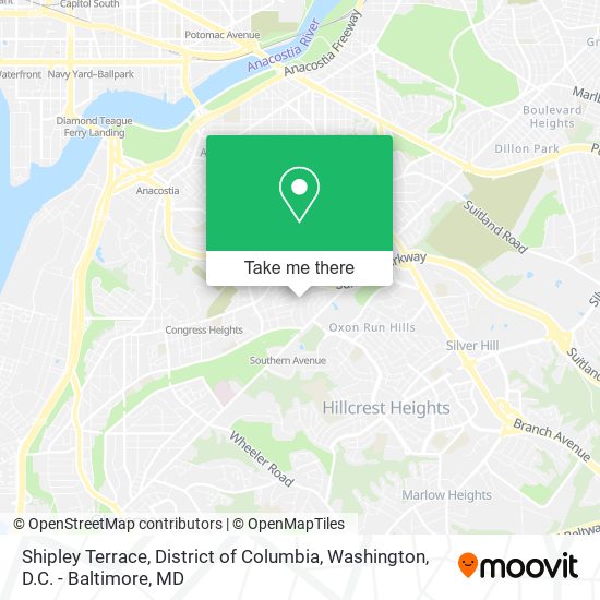Shipley Terrace, District of Columbia map