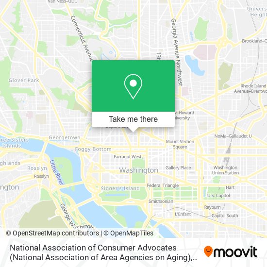 National Association of Consumer Advocates (National Association of Area Agencies on Aging) map