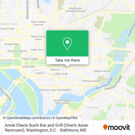 Mapa de Annie Chen's Sushi Bar and Grill (Chen's Asian Restruant)