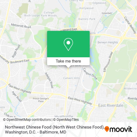 Mapa de Northwest Chinese Food (North West Chinese Food)