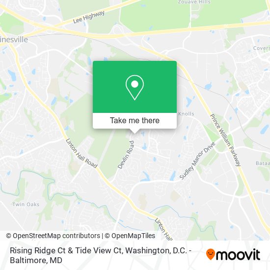 Rising Ridge Ct & Tide View Ct map