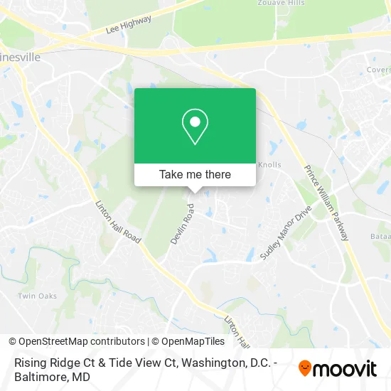 Rising Ridge Ct & Tide View Ct map