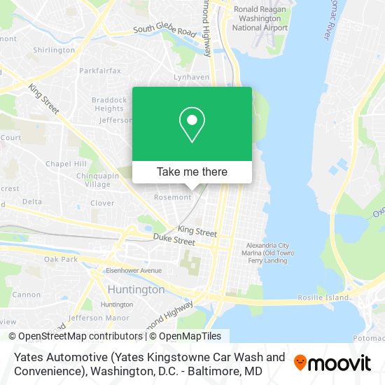 Mapa de Yates Automotive (Yates Kingstowne Car Wash and Convenience)