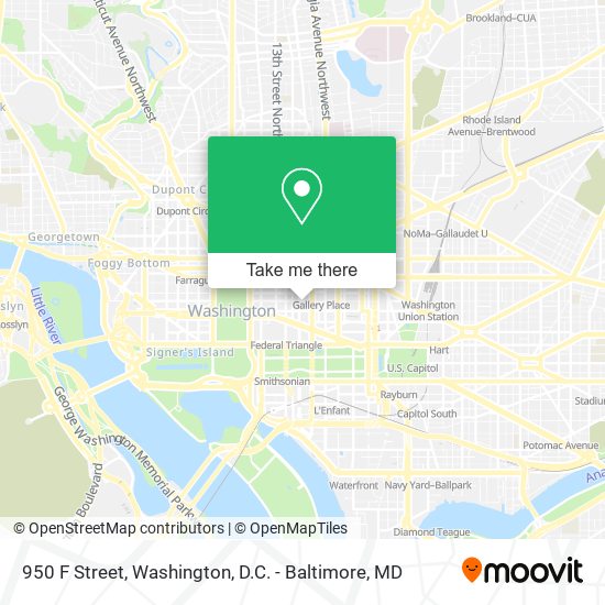Mapa de 950 F Street
