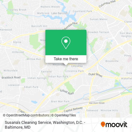 Susana's Cleaning Service map