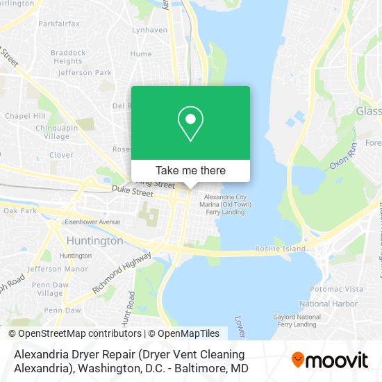 Mapa de Alexandria Dryer Repair (Dryer Vent Cleaning Alexandria)