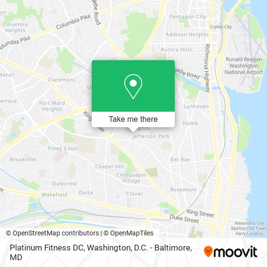 Platinum Fitness DC map