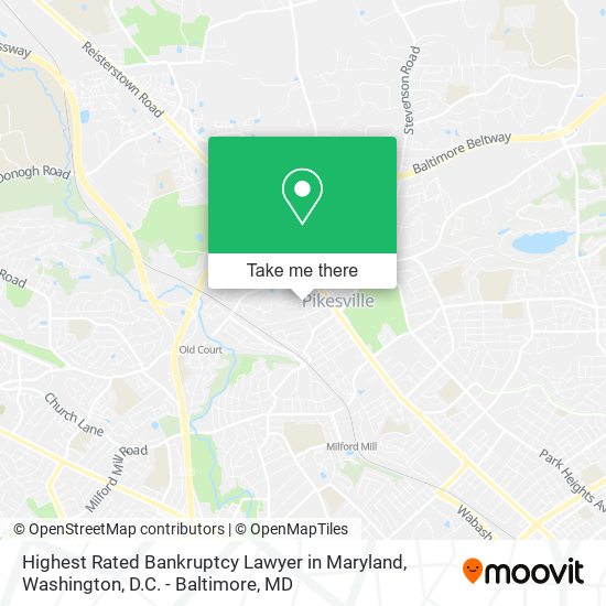 Highest Rated Bankruptcy Lawyer in Maryland map