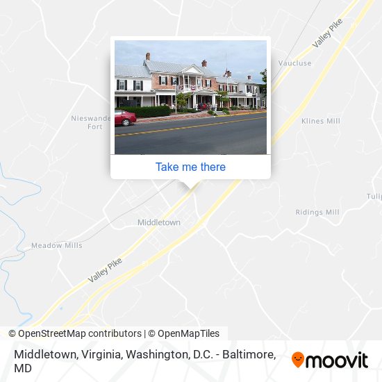 Mapa de Middletown, Virginia