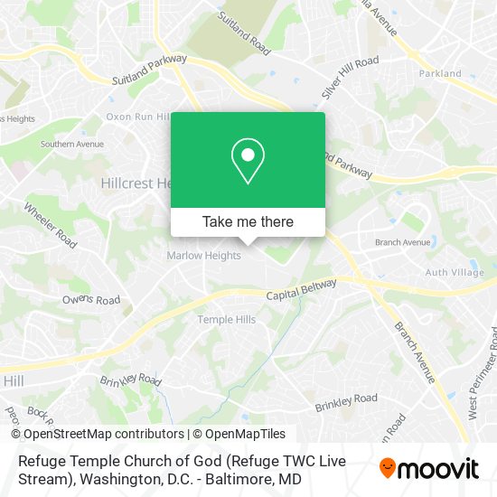 Refuge Temple Church of God (Refuge TWC Live Stream) map