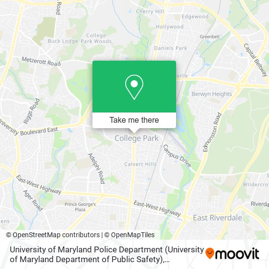 University of Maryland Police Department (University of Maryland Department of Public Safety) map