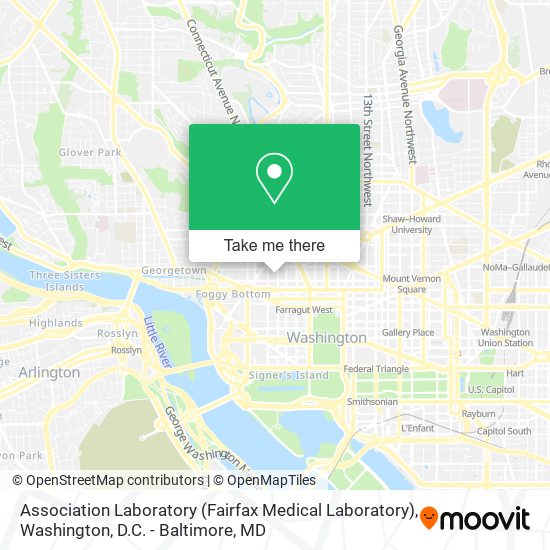 Mapa de Association Laboratory (Fairfax Medical Laboratory)