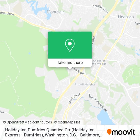 Holiday Inn-Dumfries Quantico Ctr (Holiday Inn Express - Dumfries) map