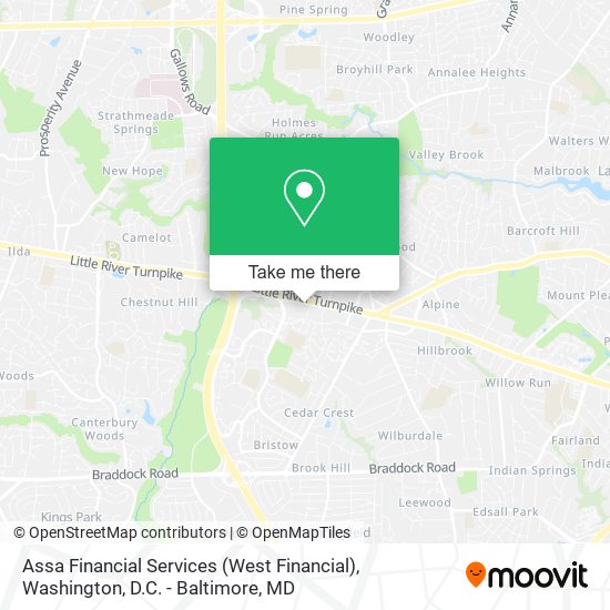 Assa Financial Services (West Financial) map