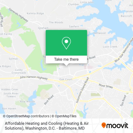 Mapa de Affordable Heating and Cooling (Heating & Air Solutions)