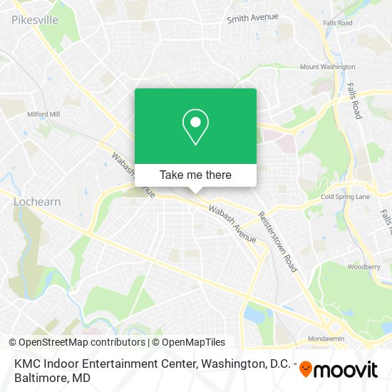 KMC Indoor Entertainment Center map