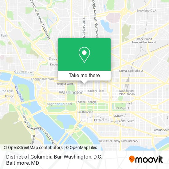 District of Columbia Bar map