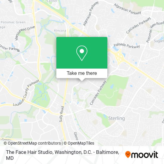 The Face Hair Studio map