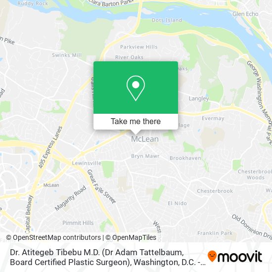 Mapa de Dr. Atitegeb Tibebu M.D. (Dr Adam Tattelbaum, Board Certified Plastic Surgeon)