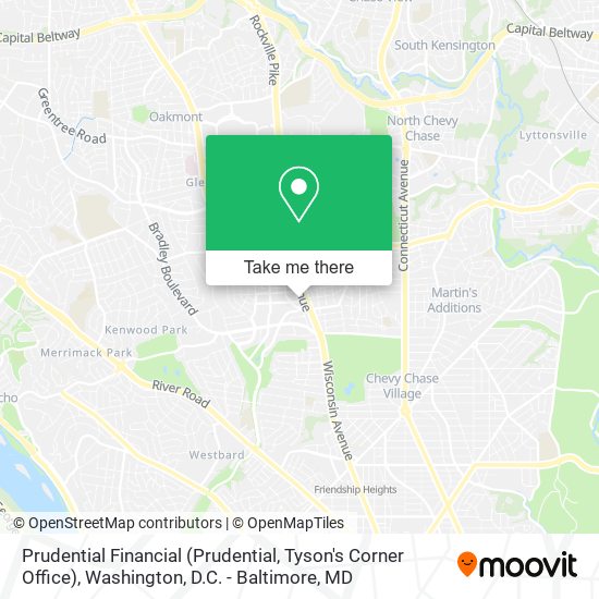 Prudential Financial (Prudential, Tyson's Corner Office) map